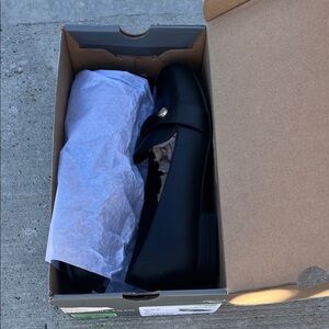 Liz Claiborne Black Loafers with Gold Details